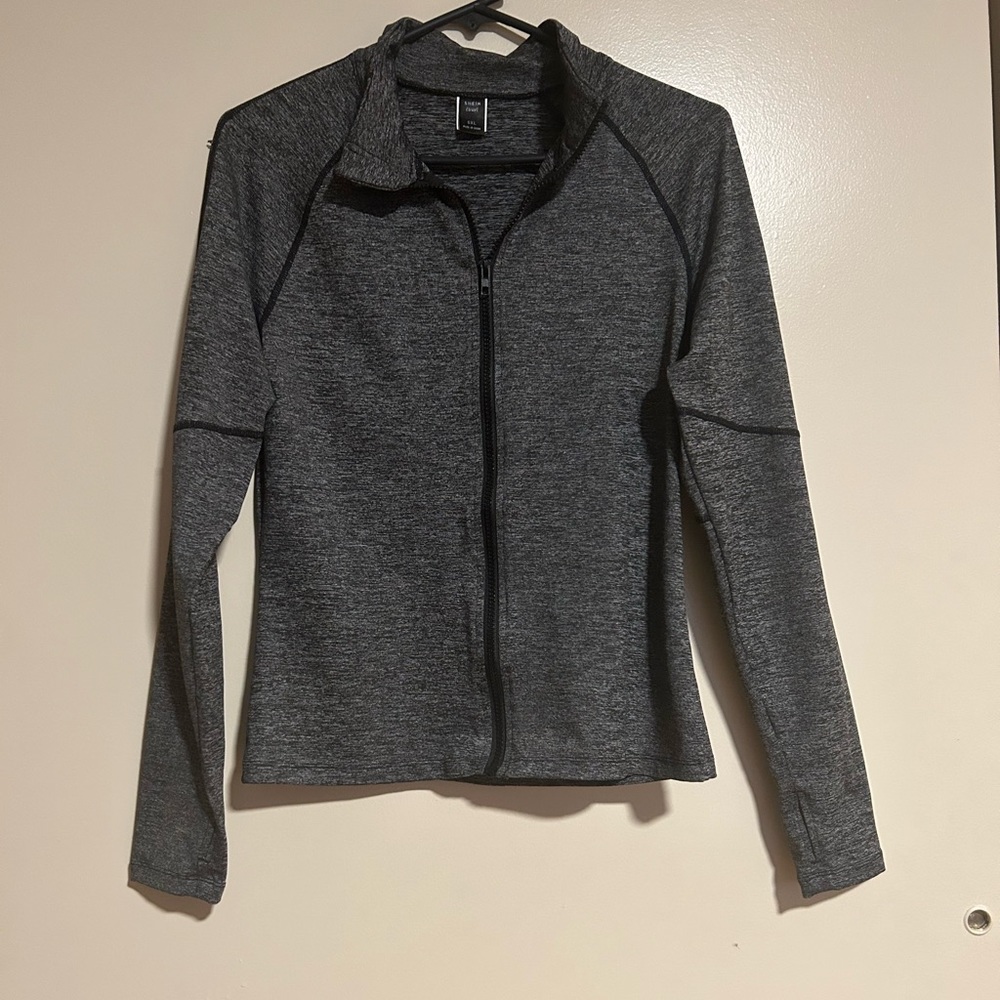 SHEIN  athletic full zip Gray. jacket size 0XL